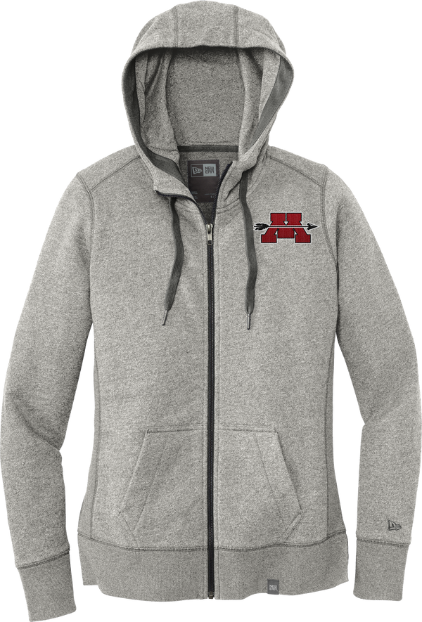 Mercer Arrows New Era Ladies French Terry Full-Zip Hoodie