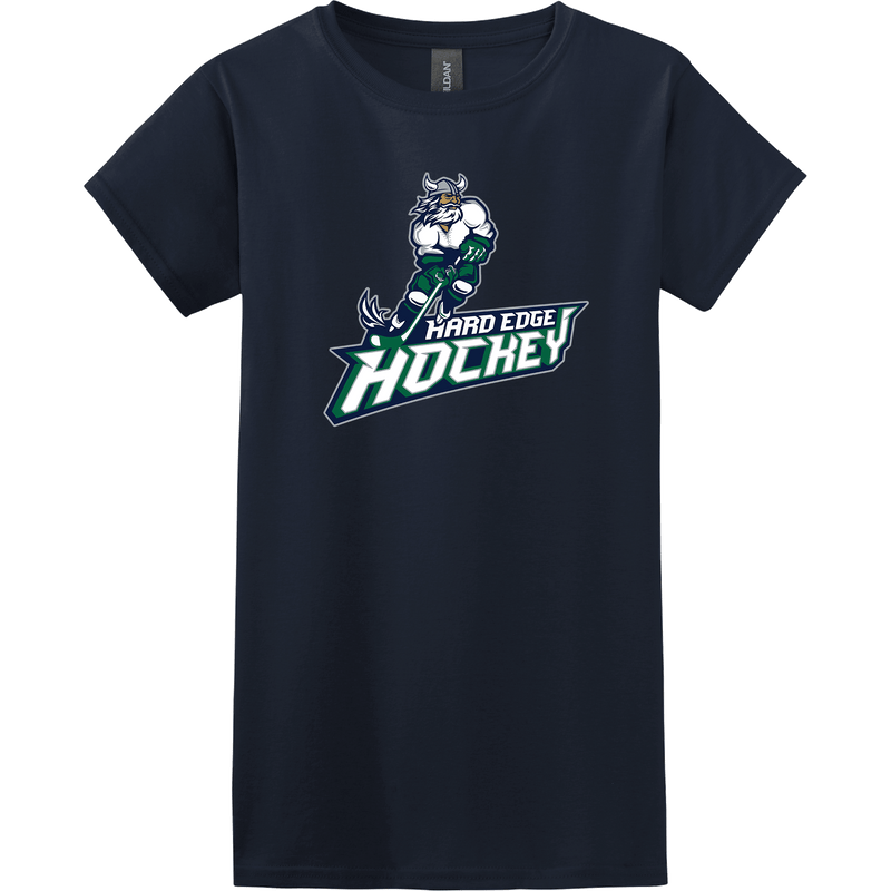 Hard Edge Hockey Softstyle Ladies' T-Shirt