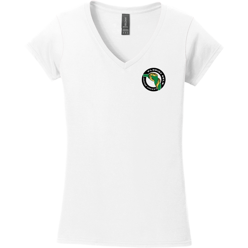 Florida Eels Softstyle Ladies Fit V-Neck T-Shirt