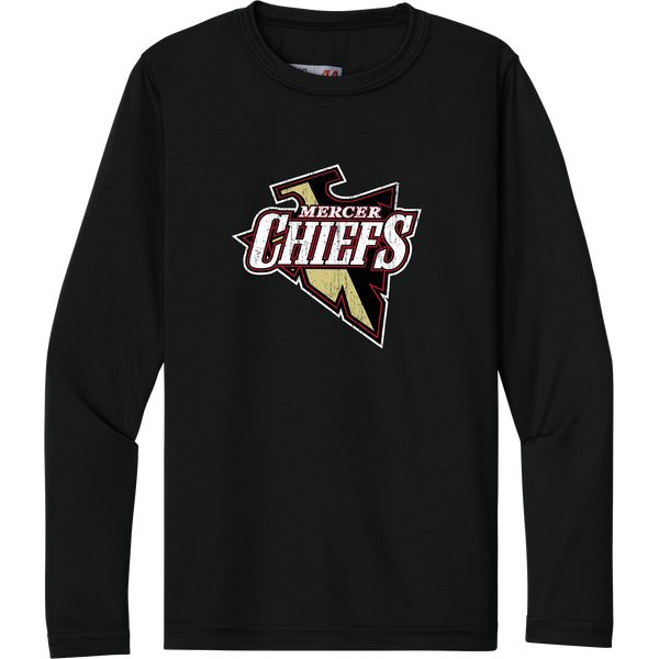 Mercer Chiefs Youth Cooling Performance Long Sleeve Tee