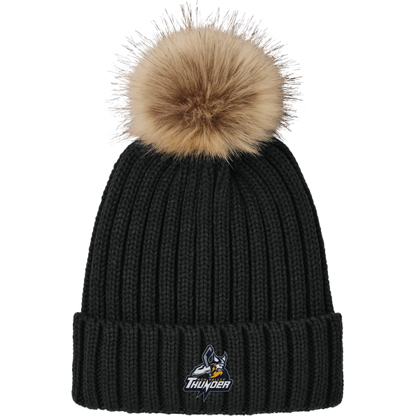 Mon Valley Thunder Faux Fur Pom Beanie