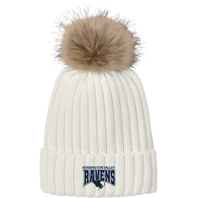 Kensington Valley Ravens Faux Fur Pom Beanie