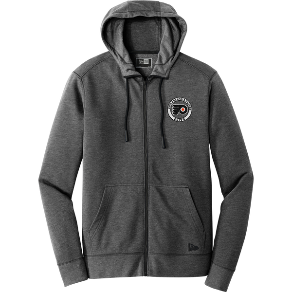 Philadelphia Flyers Elite New Era Tri-Blend Fleece Full-Zip Hoodie