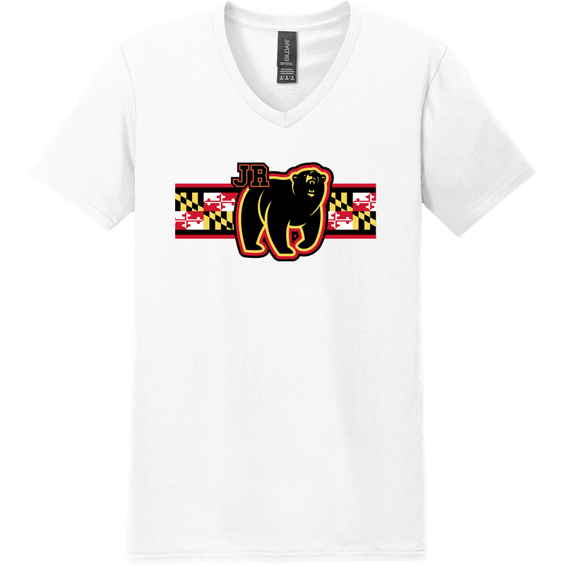 MD Jr. Black Bears Softstyle V-Neck T-Shirt