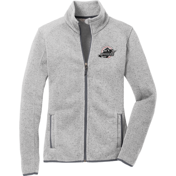 Allegheny Badgers Ladies Sweater Fleece Jacket