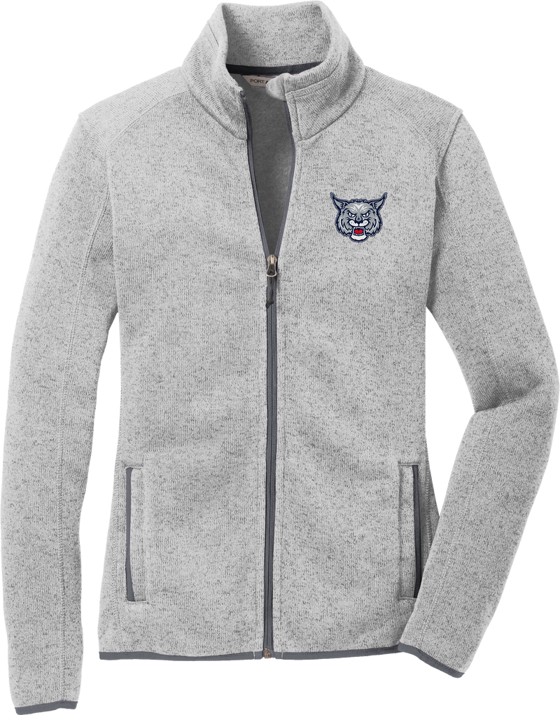 CT Bobcats Ladies Sweater Fleece Jacket