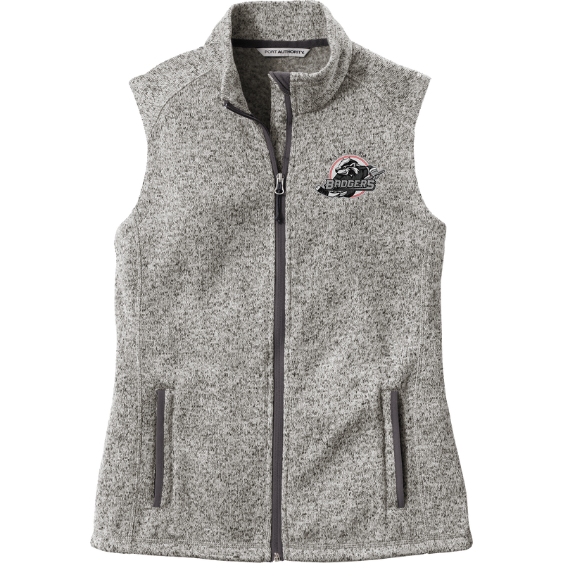 Allegheny Badgers Ladies Sweater Fleece Vest