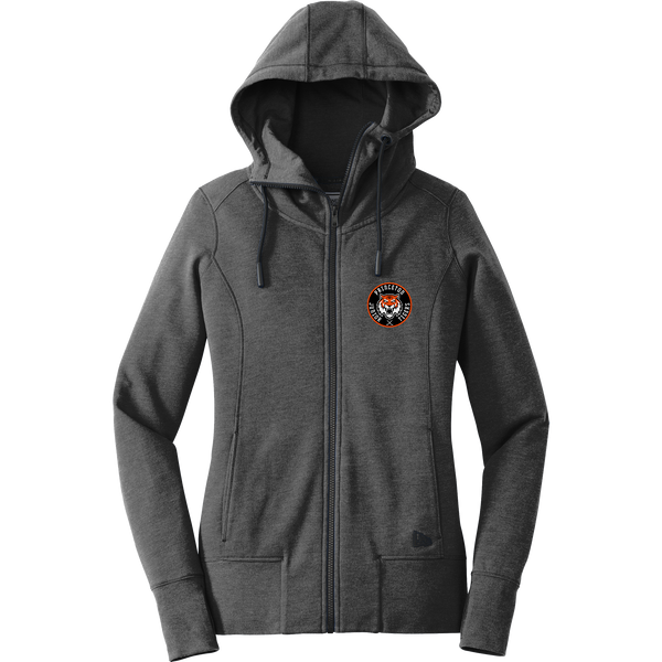 Princeton Jr. Tigers New Era Ladies Tri-Blend Fleece Full-Zip Hoodie