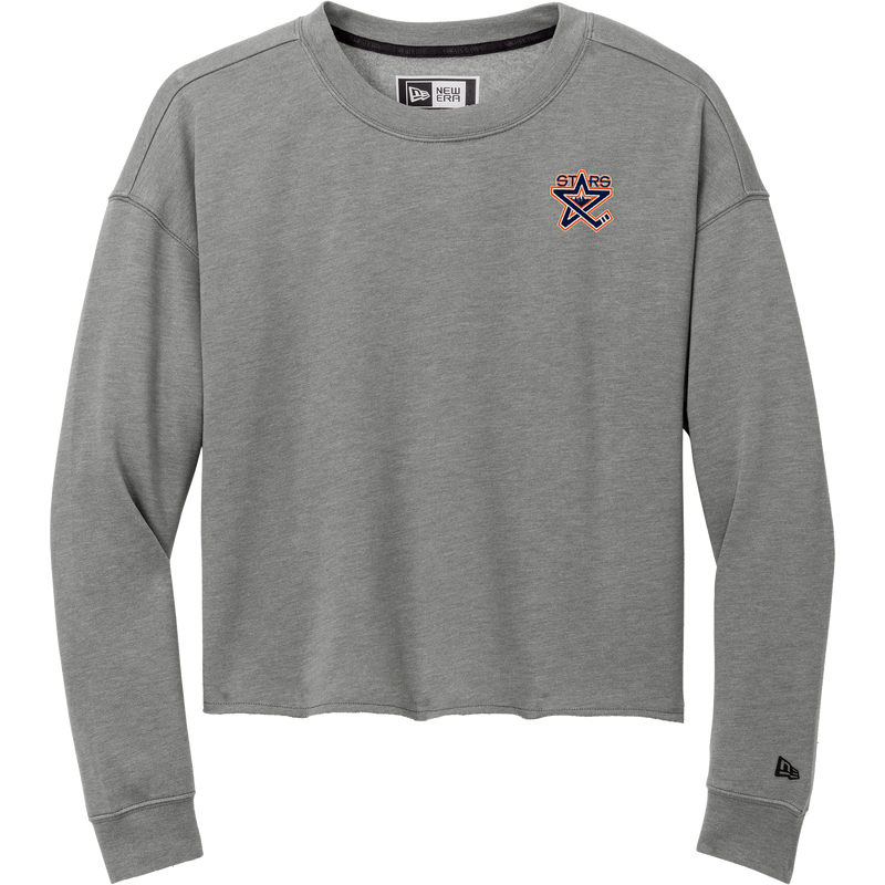 NY Stars New Era Ladies Tri-Blend Fleece Crop Crew