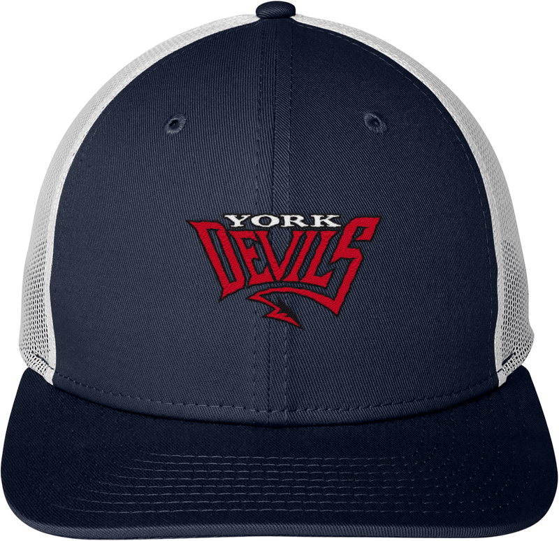 York Devils New Era Snapback Low Profile Trucker Cap