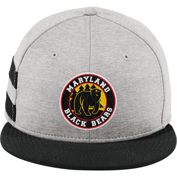 Maryland Black Bears New Era Shadow Heather Striped Flat Bill Snapback Cap