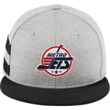Metro Jets New Era Shadow Heather Striped Flat Bill Snapback Cap