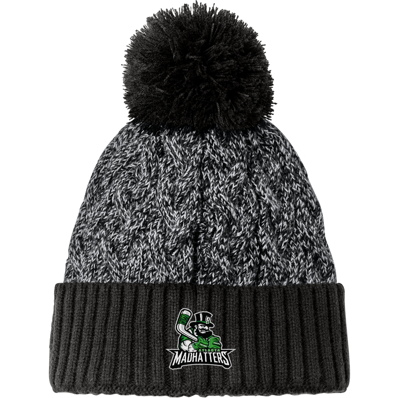 Atlanta Madhatters New Era Marled Knit Pom Beanie