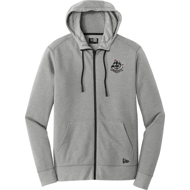 Grundy Senators New Era Tri-Blend Fleece Full-Zip Hoodie