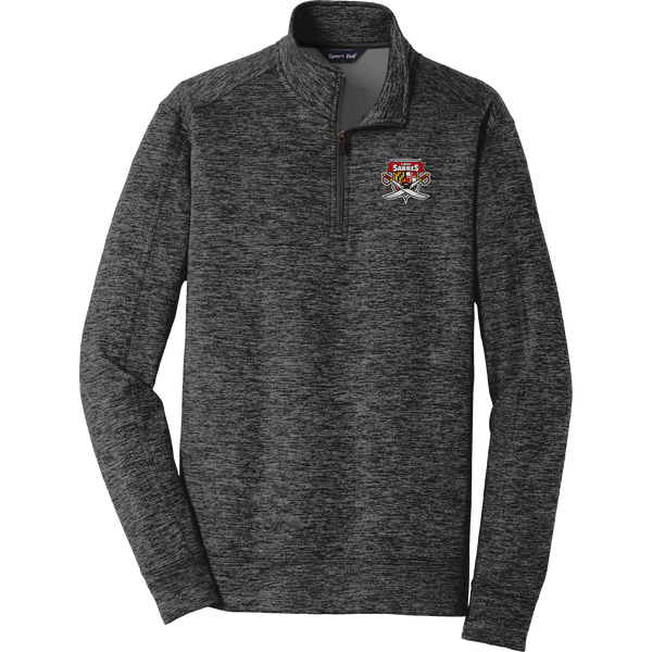 SOMD Lady Sabres PosiCharge Electric Heather Fleece 1/4-Zip Pullover
