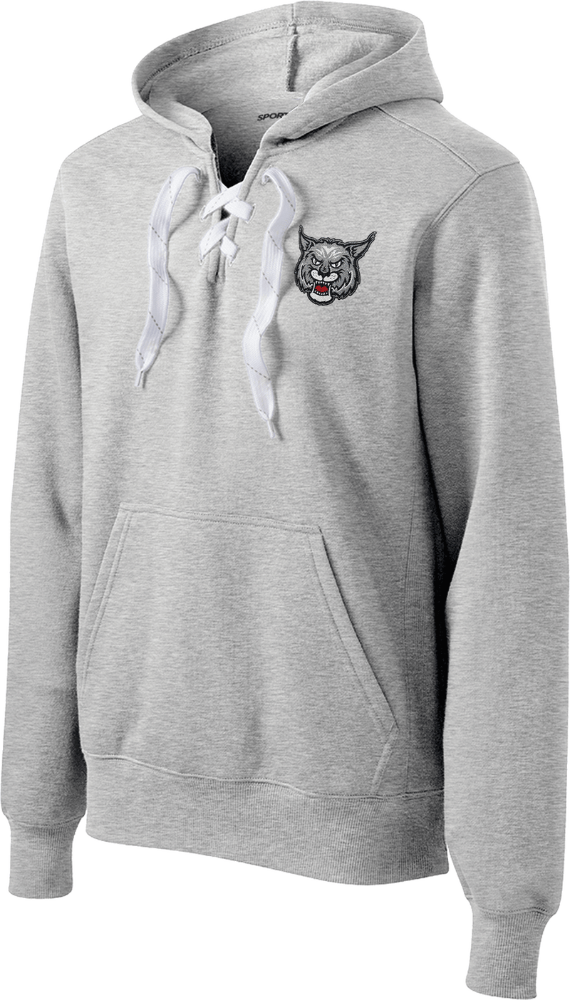 CT Bobcats Lace Up Pullover Hooded Sweatshirt