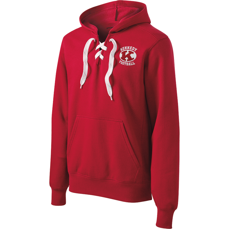 JFK Knights Football Lace Up Pullover Hooded Sweatshirt