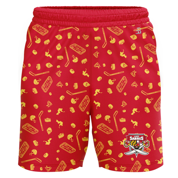 SOMD Lady Sabres Adult Sublimated Pattern Shorts