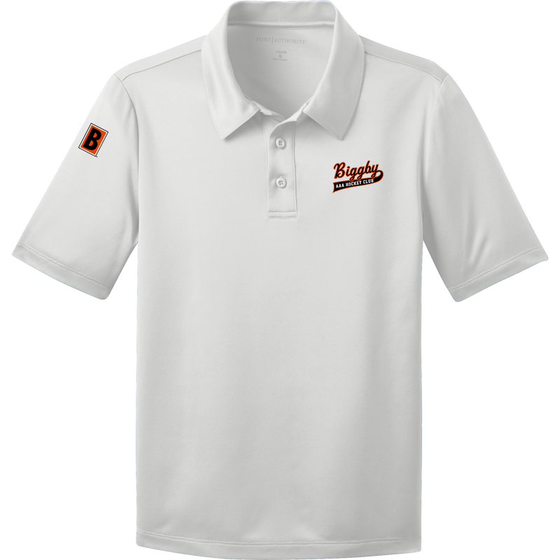 Biggby Coffee AAA Youth Silk Touch Performance Polo