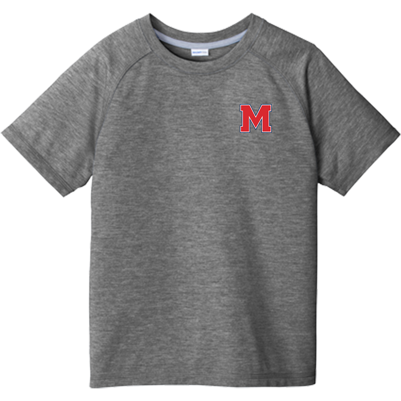 Mount St. Charles Youth PosiCharge Tri-Blend Wicking Raglan Tee