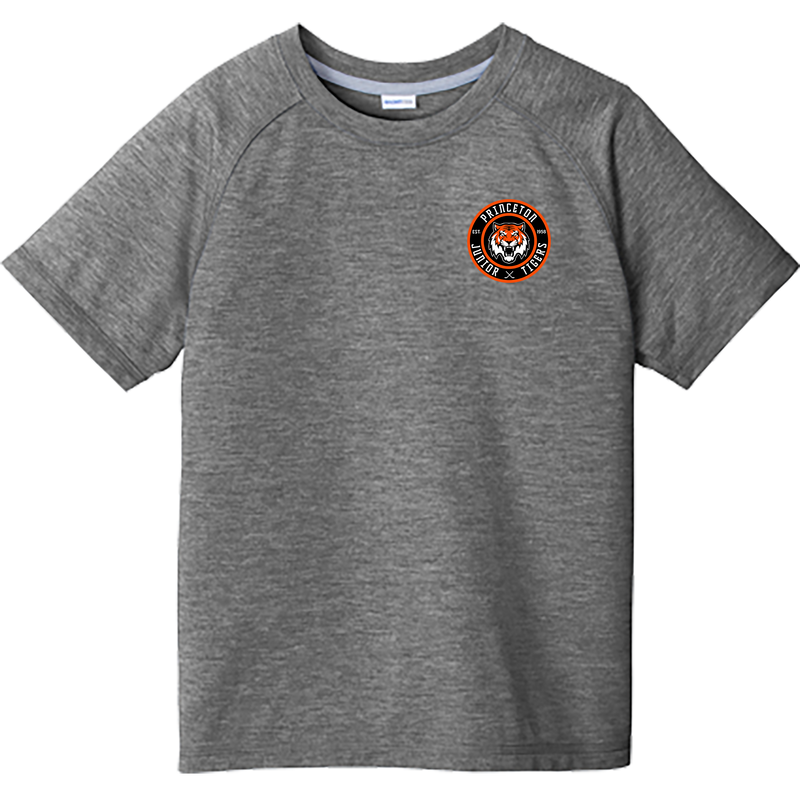 Princeton Jr. Tigers Youth PosiCharge Tri-Blend Wicking Raglan Tee