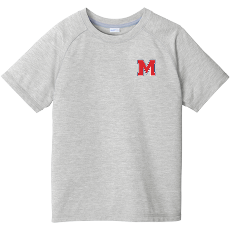 Mount St. Charles Youth PosiCharge Tri-Blend Wicking Raglan Tee