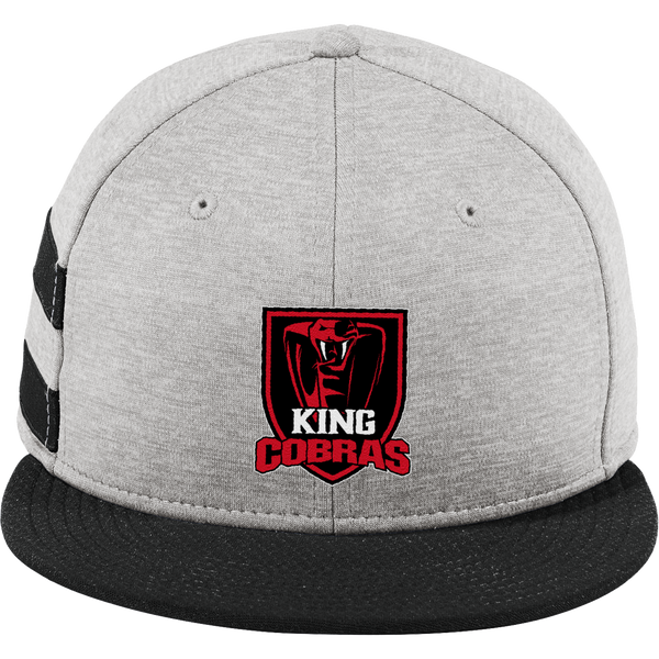 King Cobras New Era Shadow Heather Striped Flat Bill Snapback Cap